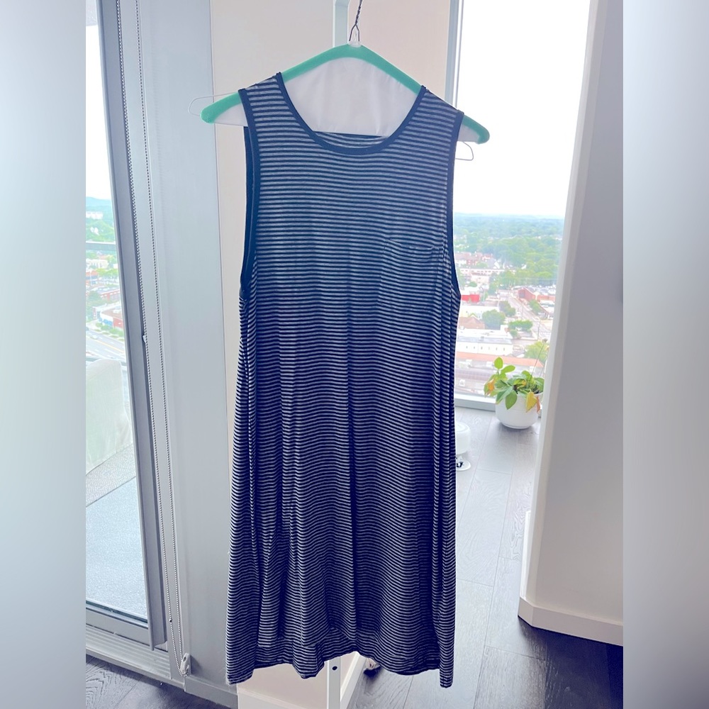ATM sleeveless cotton shift t-shirt dress